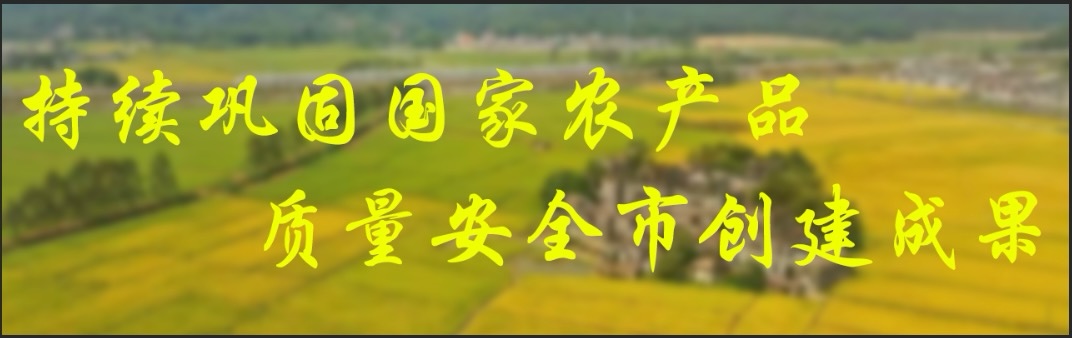 持續鞏固國家農產品質量安全市創建成果 持續鞏固國家農產品質量安全市創建成果